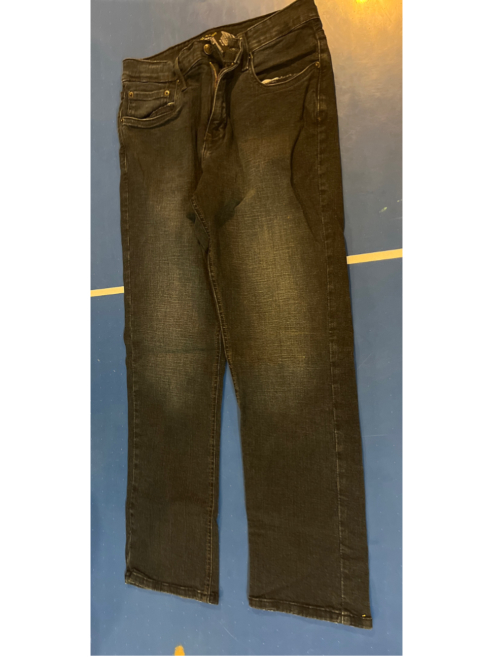 Men's Urban Star Black Straight Jeans Waist 32
